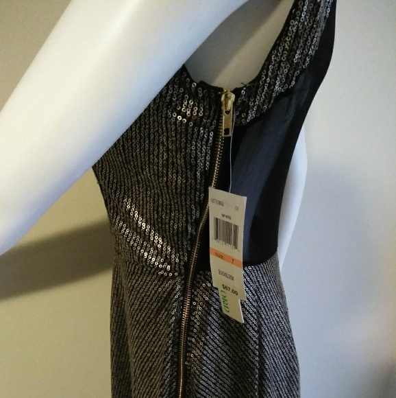 HOT Gold & Black Rhinestone Dress - Picture 4 of 8